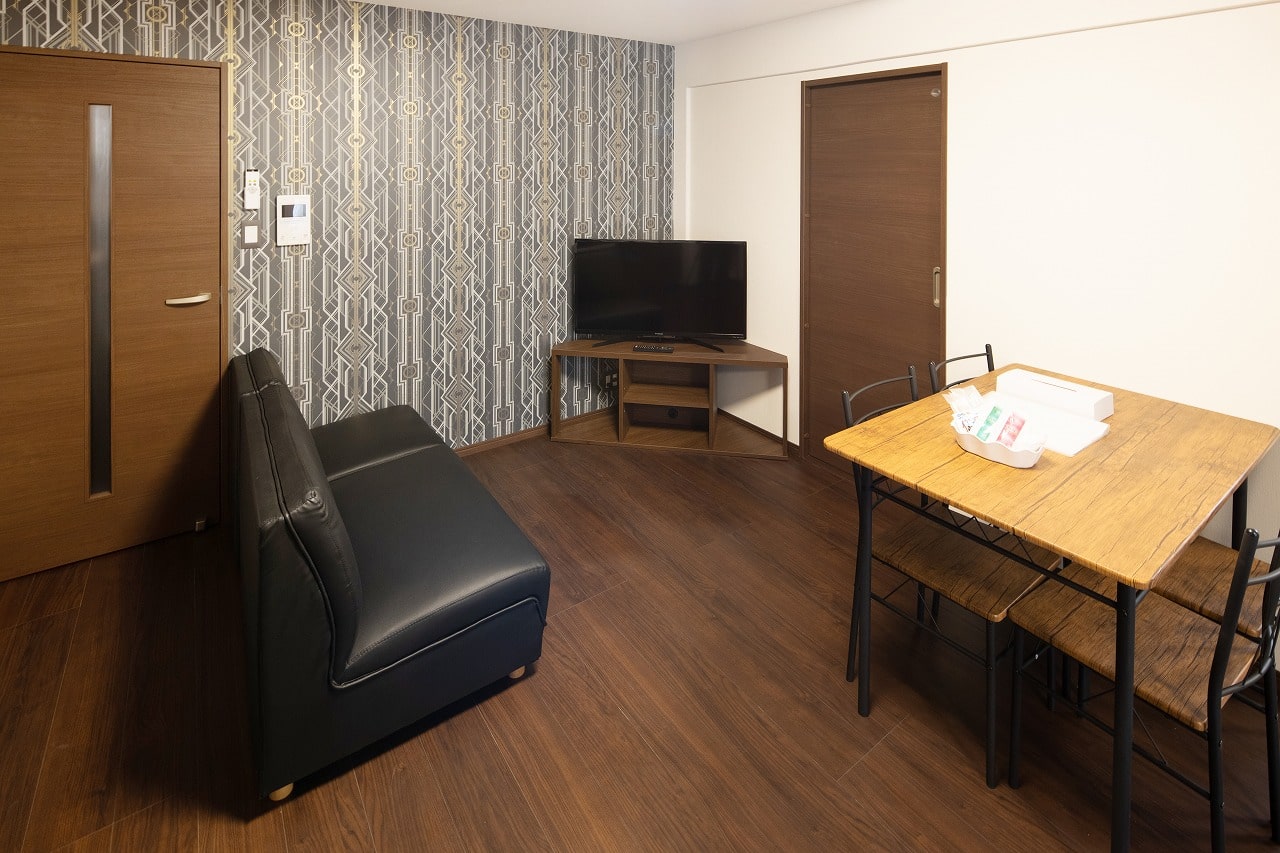 Coruscant Hotel長崎駅２スタンダードファミリールーム客室写真。クイーンベッド２台設置。